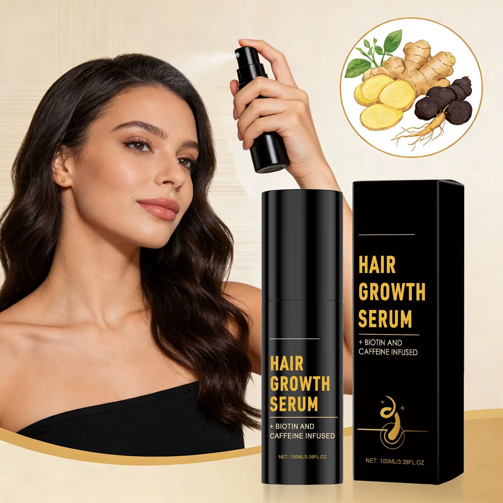Hair Growth Serum Trengthening Hair Roots Promote Hair Regrowth anti Hair Loss Nourishing Scalp Repair Hair Care